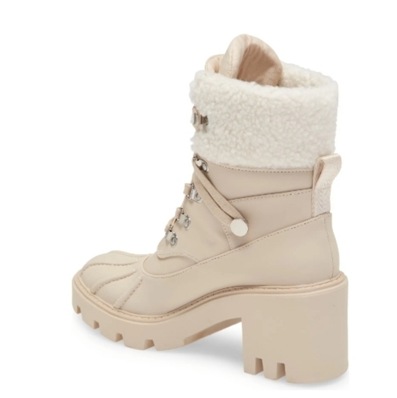 STEVE MADDEN Northern Faux Fur Trim Sand Boot - Picture 2 of 10